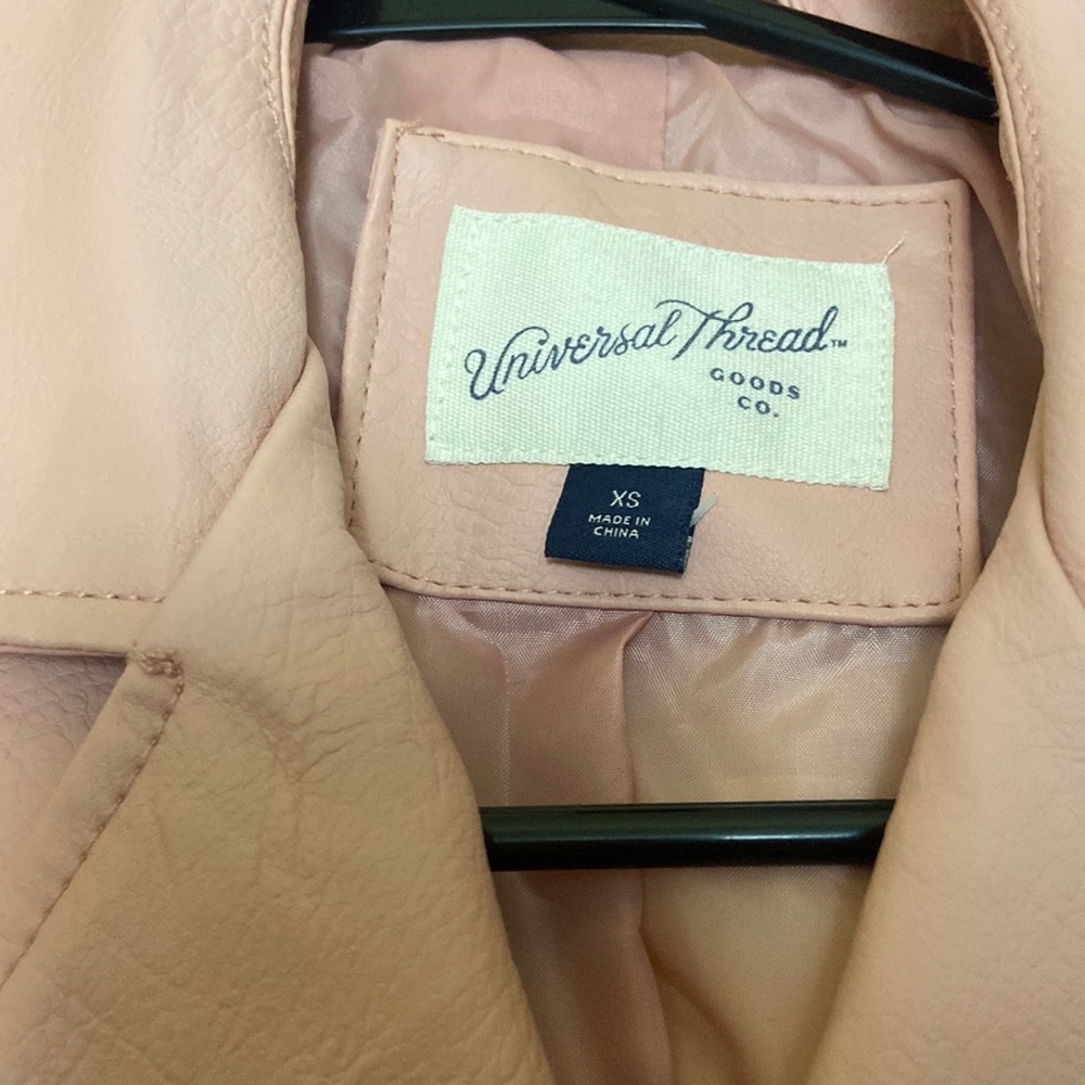 Pink leather jacket